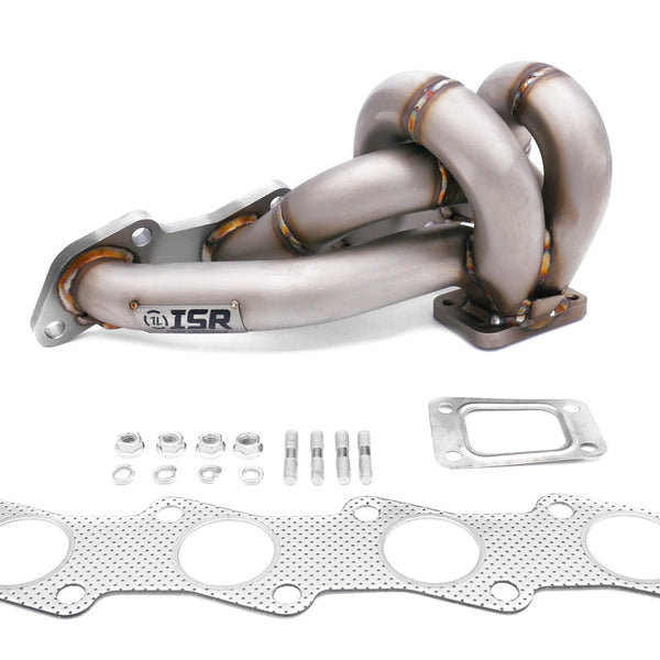 ISR Performance Version 2 Tubular Exhaust Turbo Manifold - Sand Blast Finish - Nissan 240SX S13 S14 KA24DE - V3 SCH10