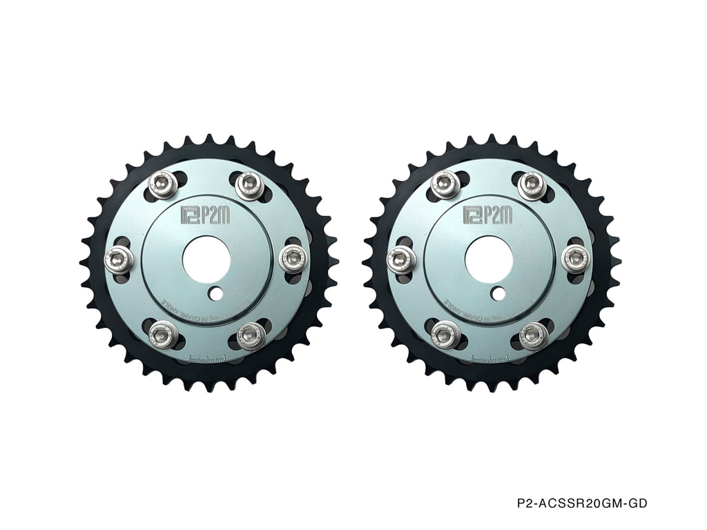 P2M Adjustable Camshaft Gear Sprockets - Nissan 240SX S13 / S14 / S15 SR20DET - P2-ACSSR20GM-GD