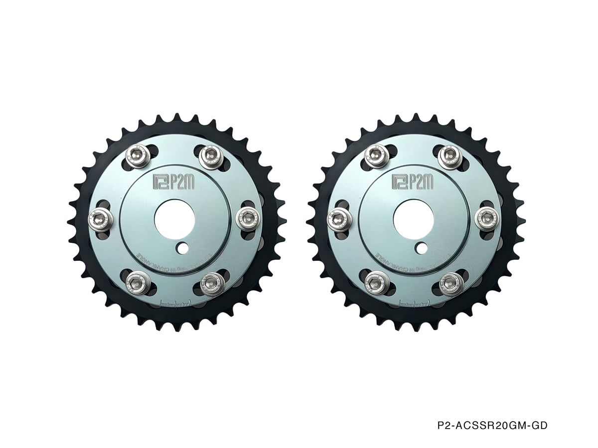 P2M Adjustable Camshaft Gear Sprockets - Nissan 240SX S13 / S14 / S15 SR20DET - P2-ACSSR20GM-GD