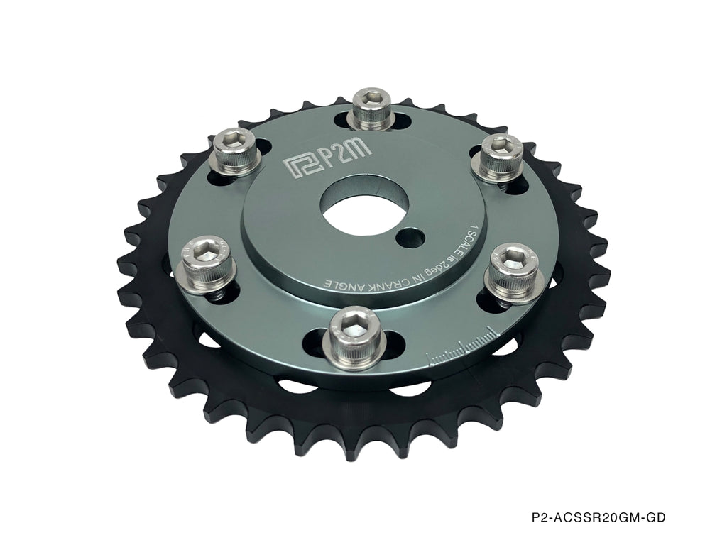 P2M Adjustable Camshaft Gear Sprockets - Nissan 240SX S13 / S14 / S15 SR20DET - P2-ACSSR20GM-GD
