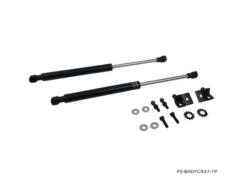 Phase 2 Motortrend (P2M) Black Series Engine Hood Bonnet Dampers Set - Mazda RX-7 FC3S (86-92)