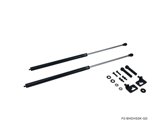 P2M Black Hood Dampers - Honda S2000 (2000-2009) - P2-BHDHS2K-TP