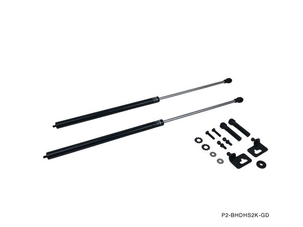 Phase 2 Motortrend (P2M) Black Series Engine Hood Bonnet Dampers Set - Honda S2000 (2000-2009)