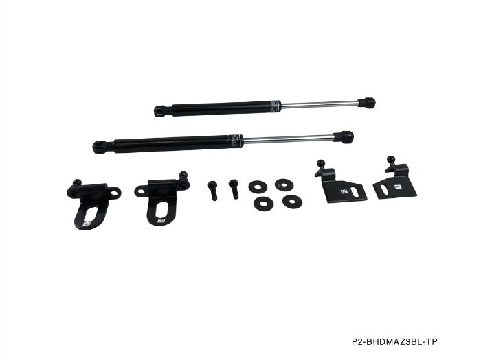 P2M Black Hood Dampers - Mazda 3 BL (2008-2012)