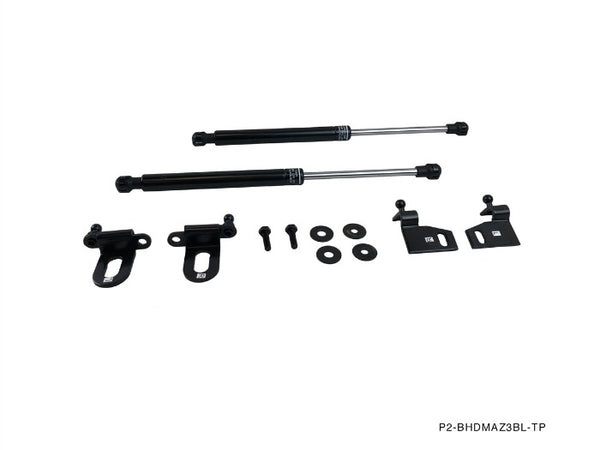 Phase 2 Motortrend (P2M) Black Series Engine Hood Bonnet Dampers Set - Mazda 3 BL (2008-2012)