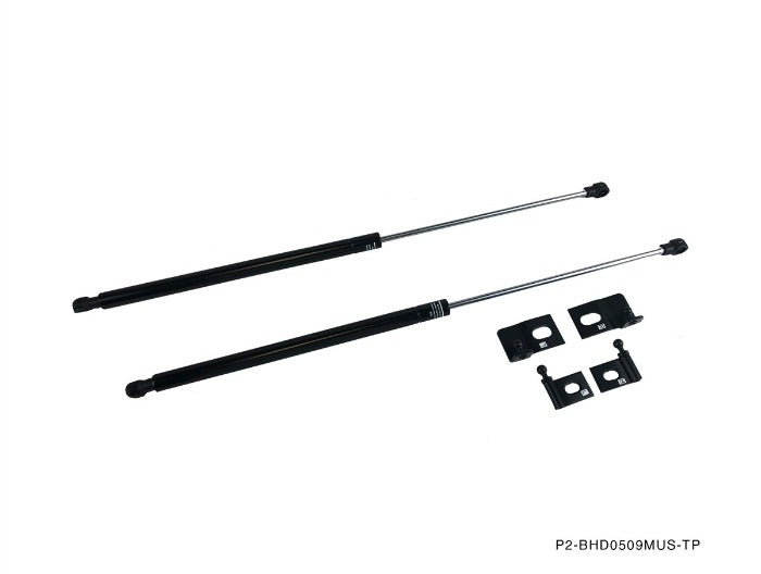 P2M Black Hood Dampers - Ford Mustang (2005-2009)