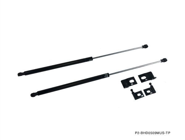 Phase 2 Motortrend (P2M) Black Series Engine Hood Bonnet Dampers Set - Ford Mustang (2005-2009)