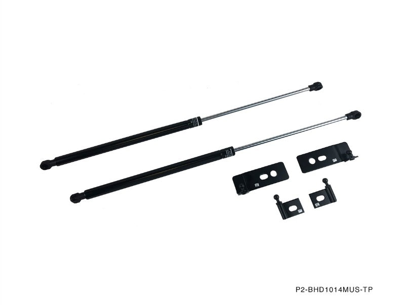 P2M Black Hood Dampers - Ford Mustang S197 (2010-2014)