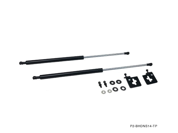P2M Black Hood Dampers - Nissan 240SX S14 (1995-1998) - P2-BHDNS14-TP