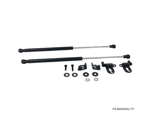 Phase 2 Motortrend (P2M) Black Series Engine Hood Bonnet Dampers Set - Nissan R35 GT-R (2008+)