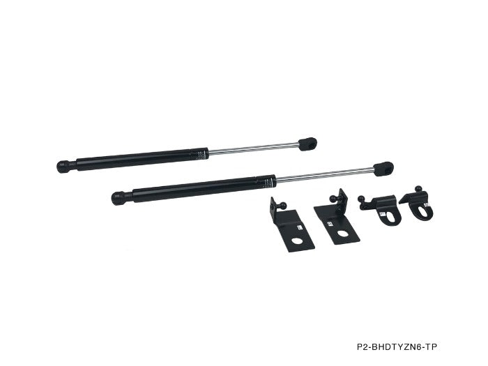 P2M Black Hood Dampers - Toyota Corolla AE86 - P2-BHDTYAE86-TP
