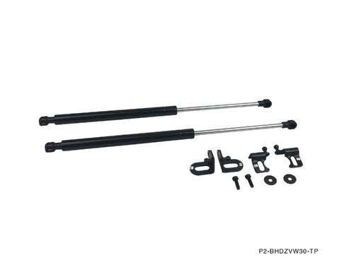 Phase 2 Motortrend (P2M) Black Series Engine Hood Bonnet Dampers Set - Toyota Prius XW30 2ZR-FXE (2010-2015)