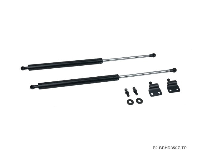 P2M Black Series Rear Hatch Lid Dampers - Nissan Z33 350Z (2003-2008) - P2-BRHD350Z-TP