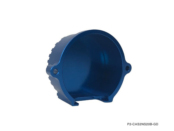 Phase 2 Motortrend (P2M) Aluminum V2 CAS Crank Angel Sensor Cover Blue- Nissan 240sx SR20DET