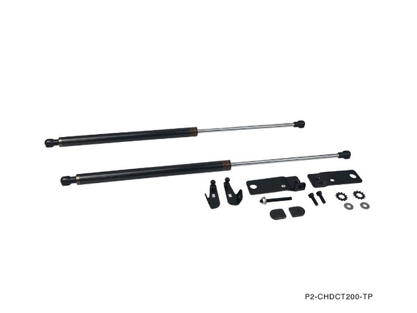 Phase 2 Motortrend (P2M) Carbon Fiber Series Engine Hood Bonnet Dampers Set - Lexus CT200H (2011-2017)