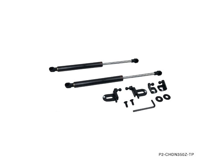 P2M Carbon Hood Dampers - Nissan Z33 350Z (2003-2009) - P2-CHDN350Z-TP
