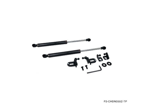 Phase 2 Motortrend (P2M) Carbon Fiber Series Engine Hood Bonnet Dampers Set - Nissan Z33 350z (2003-2009)