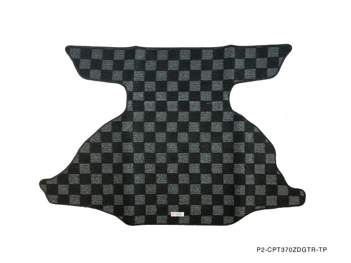 P2M Dark Grey Checkered Carpet Rear Trunk Mat - Nissan Z34 370z Coupe