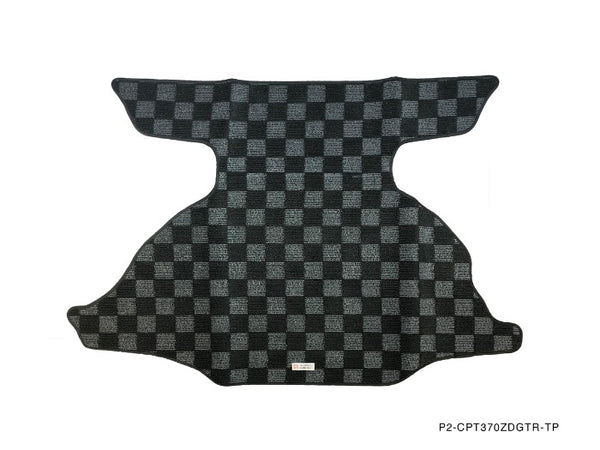 Phase 2 Motortrend (P2M) Dark Grey Checkered Carpet Rear Trunk Mat - Nissan Z34 370z Coupe
