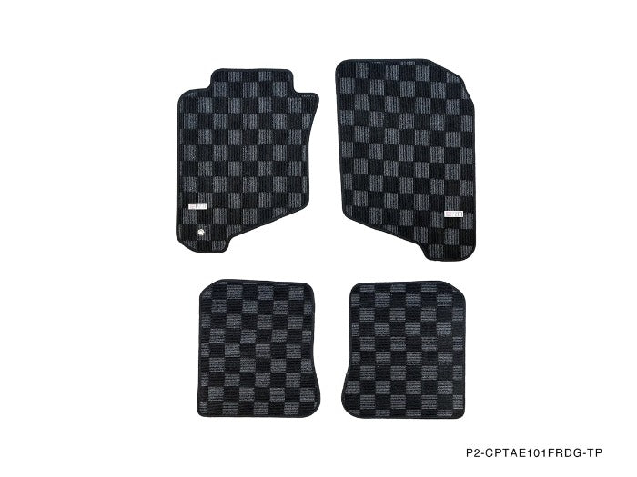 P2M Checkered Floor Mats - Toyota Corolla AE101Corolla (1993-1998)
