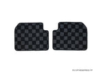 Phase 2 Motortrend (P2M) Front & Rear Checkered Carpet Floor Mats - Toyota Corolla AE92 Corolla GTS Coupe (1988-1992)