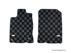 Phase 2 Motortrend (P2M) Front & Rear Checkered Carpet Floor Mats - Honda CRZ ZF1 ZF2 (2010-2016)
