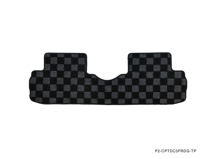 P2M Front & Rear Checkered Floor Mats - Acura RSX DC5 (2001-2006) - P2-CPTDC5FRDG-TP