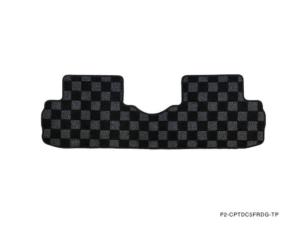 Phase 2 Motortrend (P2M) Front & Rear Checkered Carpet Floor Mats - Acura RSX DC5 (2001-2006)