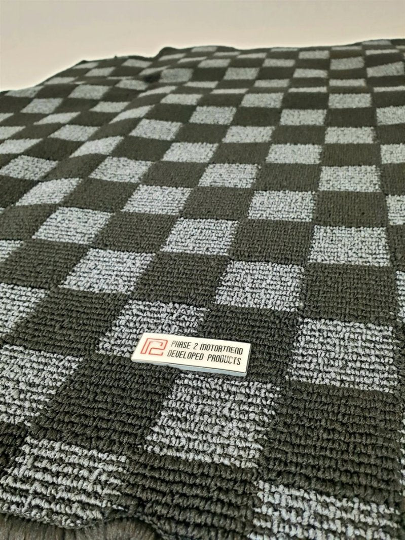 Phase 2 Motortrend (P2M) Checkered Rear Trunk Mat - Mitsubishi Lancer Evolution EVO 8 & 9 (2003-2007)