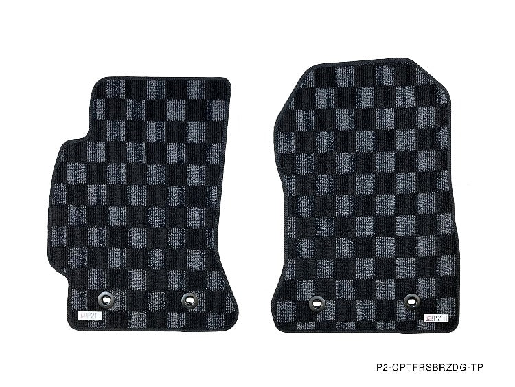 P2M Front & Rear Carpet Floor Mats - Scion FR-S (2013-2016) / Subaru BRZ (2013-2021) / Toyota GT86 (2016-2021) - P2-CPTFRSBRZDG-TP & P2-CPTFRSBRZRDG-TP