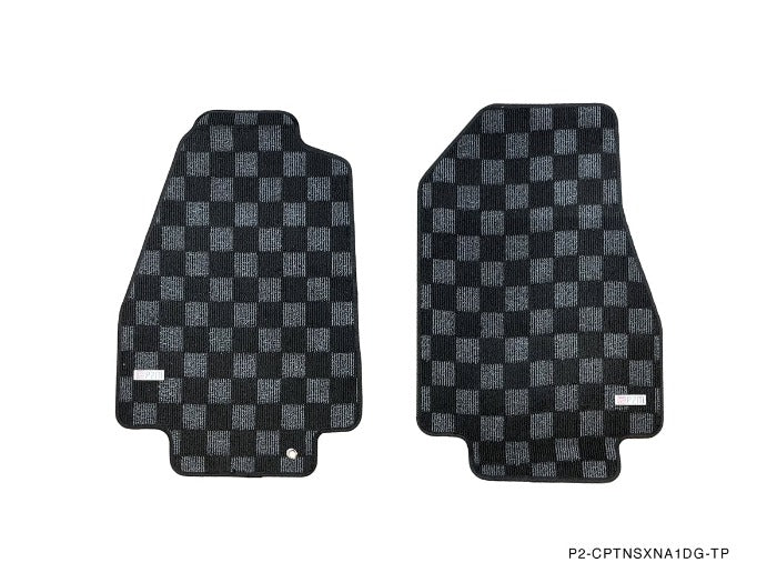 P2M Front Checkered Floor Mats - Acura NSX NA1 (1990-1996)
