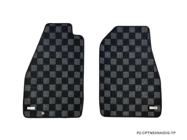 Phase 2 Motortrend (P2M) Front Checkered Carpet Floor Mats - Acura NSX NA2 (1997-2005)