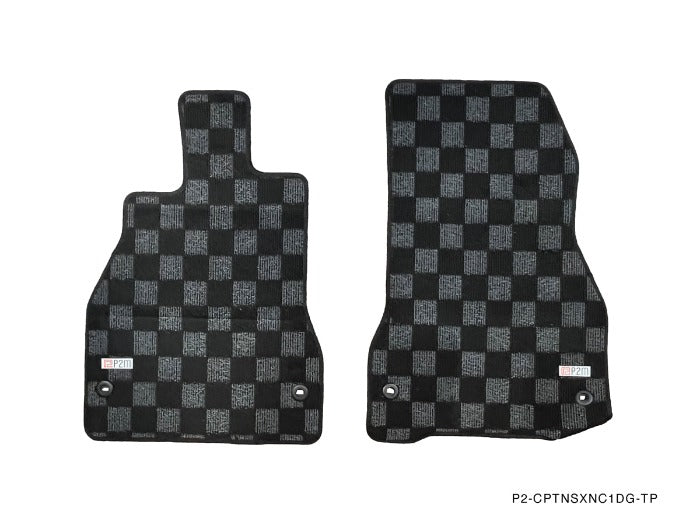 P2M Front Checkered Floor Mats - Acura NSX NC1 (2016-2022)