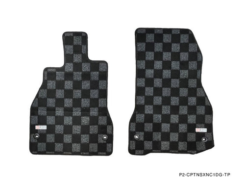 Phase 2 Motortrend (P2M) Front Checkered Carpet Floor Mats - Acura NSX NC1 (2016-2022)