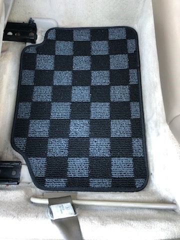 Phase 2 Motortrend (P2M) Front & Rear Checkered Carpet Floor Mats - Lexus SC300 SC400 Z30 (1991-2000)