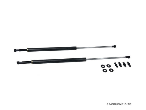 Phase 2 Motortrend (P2M) Carbon Fiber Series Rear Hatch Dampers Set - Nissan 240sx S13 (1989-1994)