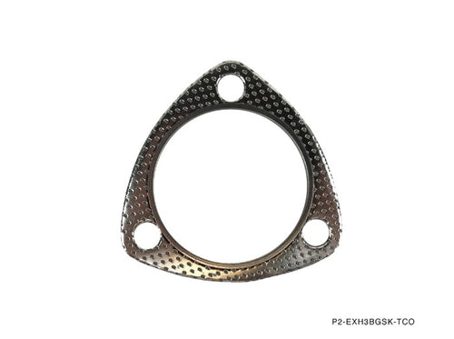 Phase 2 Motortrend (P2M) Universal 70MM 3 Bolt Down / Test Pipe Exhaust Gasket With Fire Ring New