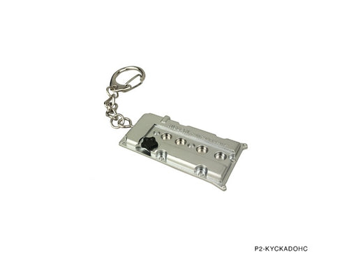 Phase 2 Motortrend (P2M) Metal Valve Cover Keychain - Nissan 240sx S13 S14 KA24DE DOHC Silver