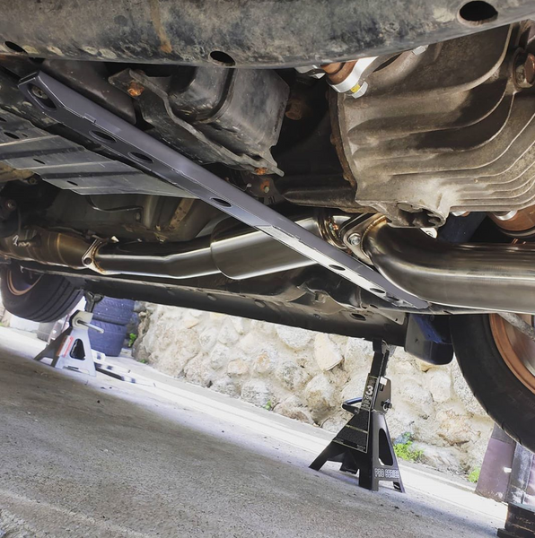 P2M Phase 2 Motortrend Aluminum Mid Lower Tie Brace Bar Brace - Honda S2000 S2K AP1 AP2 (2000-2009)