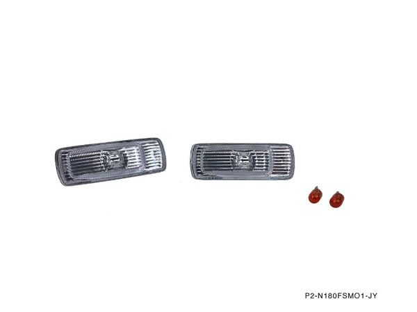 Phase 2 Motortrend (P2M) Front Clear Side Marker Lights - Nissan 240sx S13 (1989-1994)