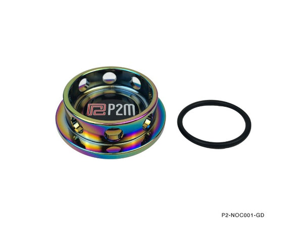 Phase 2 Motortrend (P2M) Round Neo Chrome Engine Oil Filler Cap - Nissan & Honda