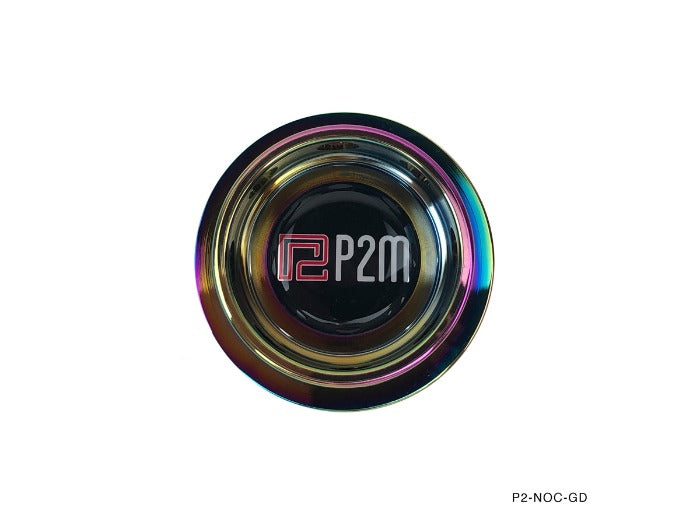 P2M Round Neo Chrome Engine Oil Filler Cap - Nissan & Honda - P2-NOC001-GD
