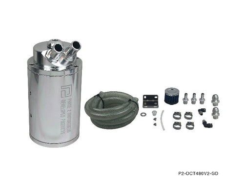 Phase 2 Motortrend (P2M) Oil Catch Tank Kit 480cc Large V2 - Universal