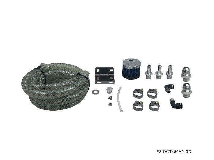 P2M Oil Catch Tank Kit 480cc Large V2 - Universal - P2-OCT480V2-GD