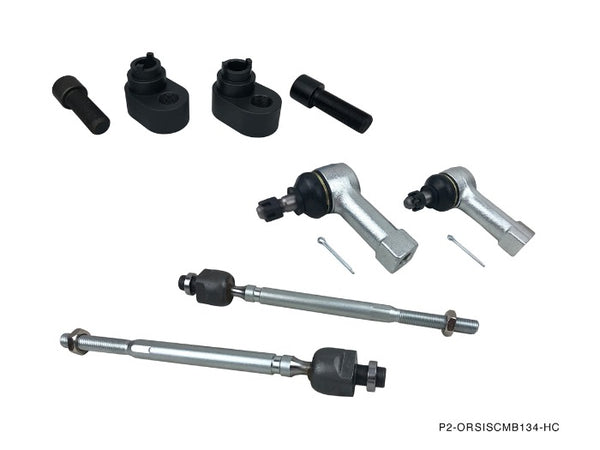 Phase 2 Motortrend (P2M) Street Outer & Inner Tie Rods w/ Offset Rack Spacers - Nissan 240sx (1989-1998)