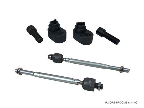 P2M Phase 2 Street Inner Tie Rods & Offset Rack Spacer Combination Kit - Nissan Silvia 240sx S13 S14 (1989-1998)