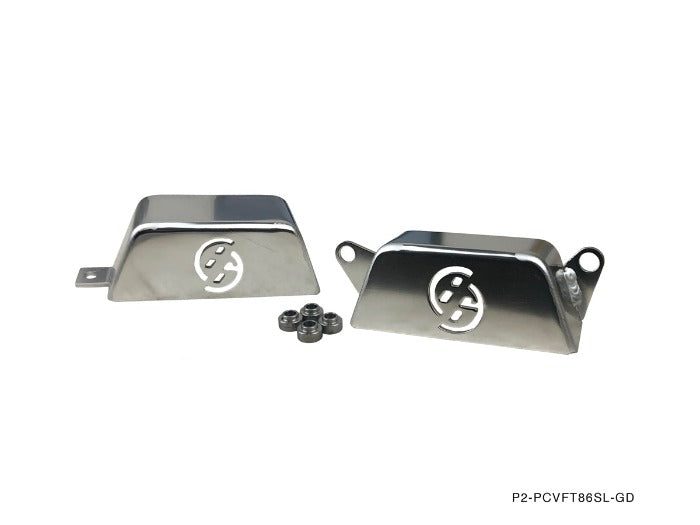 P2M Aluminum 2 PC FT86 Pulley Cover Kit Silver - 86 GT86 BRZ FR-S