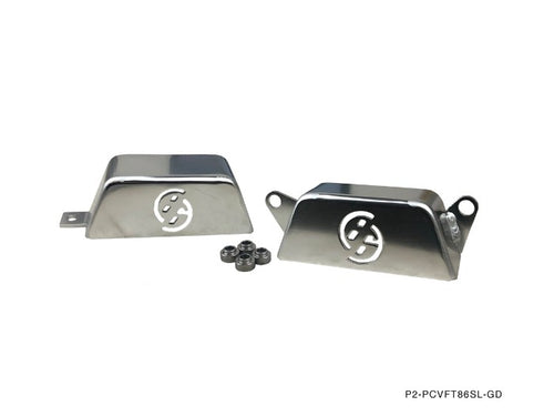 Phase 2 Motortrend (P2M) Aluminum 2 PC FT86 Pulley Cover Kit Silver- 86 GT86 BRZ FR-S