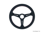 Phase 2 Motortrend (P2M) Competition Steering Wheel - 340mm Standard Leather w/ Red Stitching