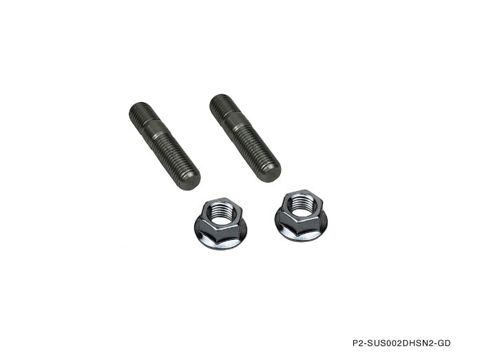 P2M Stainless Double Head Exhaust Stud Nuts M10x1.25 2pc Set